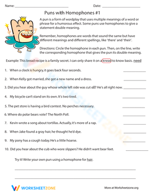 Creating Puns with Homophones: Wordplay Fun