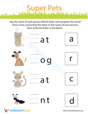 Fill in the Blanks: Animals Vocabulary for Kids