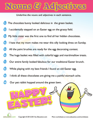 Engaging Easter Grammar Exercises