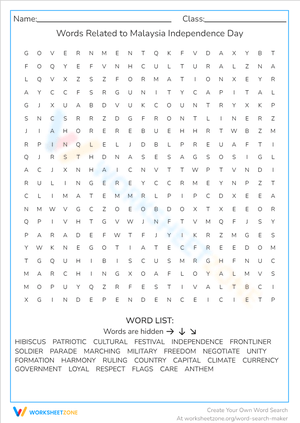 Words Related to Malaysia Independence Day