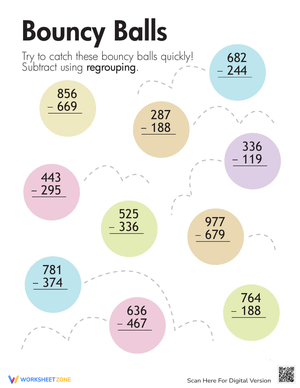 3-Digit Subtraction Using Regrouping