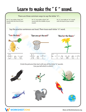 Explore Letter Sounds E