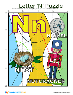Letter Puzzle: N Worksheet