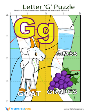 Letter Puzzle: G Worksheet