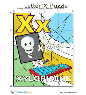 Letter Puzzle: X Worksheet