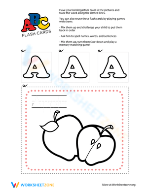 Alphabet Flashcards A Worksheet