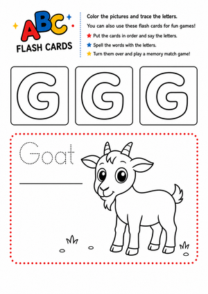 Alphabet Flashcards: Exploring Letter G