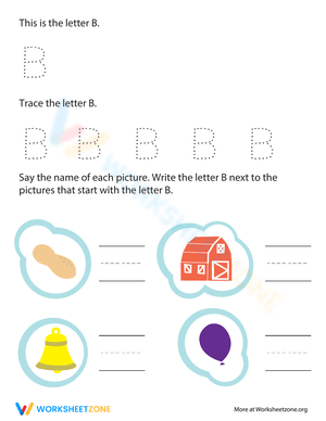 Tracing the Letter B Worksheet 