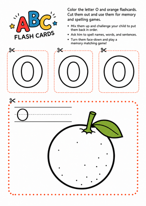 Printable Letter O Flashcards | Kindergarten ELA Activity