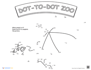 Dot-to-Dot Zoo: Connect the Dots