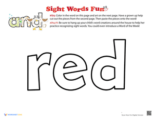 Decorate Sight Word: 'Red'