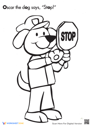 Color Oscar the Dog Worksheet