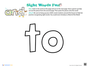 Decorate Sight Word: 'To' Fun!