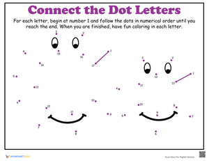 Alphabet Dot-to-Dot - Letter C Worksheet