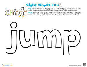 Decorate the Sight Word: Jump