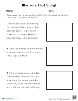 Story Illustration – Reading and Drawing Activity