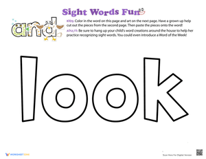 Decorate the Sight Word: Look