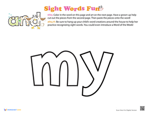 Decorate the Sight Word: My