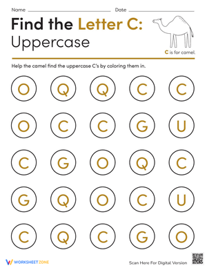 Find the Letter C Uppercase