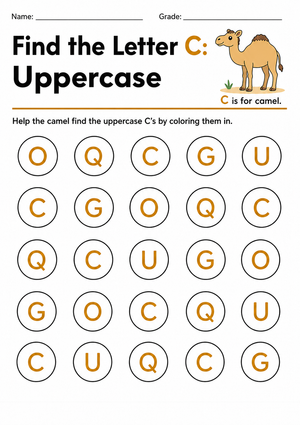 Find the Letter C Uppercase