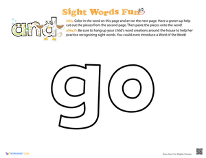 Decorate the Sight Word: Go