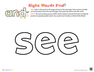 Decorate the Sight Word: See