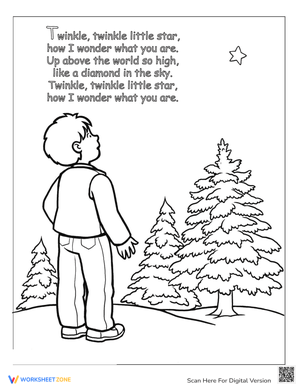 Twinkle Twinkle Little Star Coloring Page