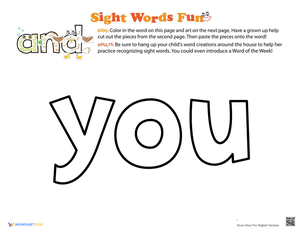 Decorate Sight Word: You