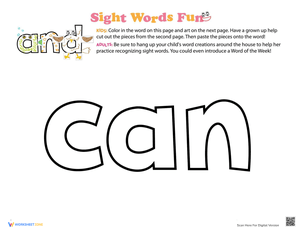 Decorate Sight Word: Can