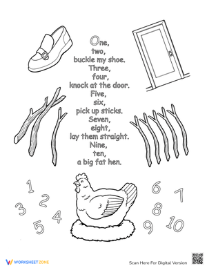 Color One Two Buckle My Shoe