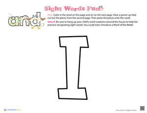 Decorate Sight Word: I