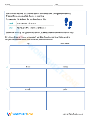 Draw Shades of Meaning with Pictures
