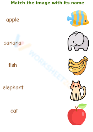 Match the Beginning Sounds Worksheet