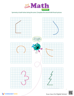 Complete the Shape Symmetrically