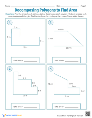 Find Area by Decomposing Polygons