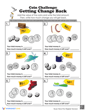 Solve the Coin Challenge: A Fun Money Worksheet