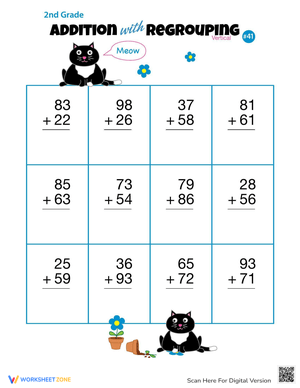 Double-Digit Vertical Addition Exercises