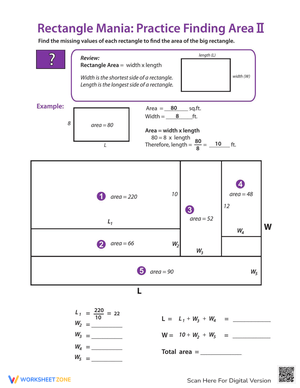 Rectangle Algebra: Finding Area