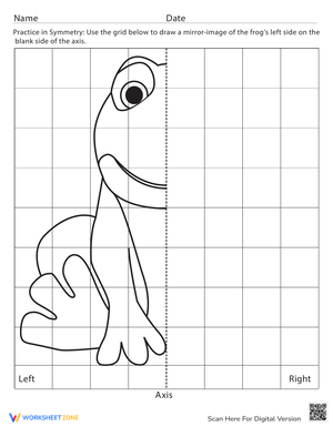 Identifying Line of Symmetry with a Frog