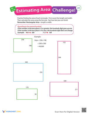 Practice Finding Area: Estimate and Challenge