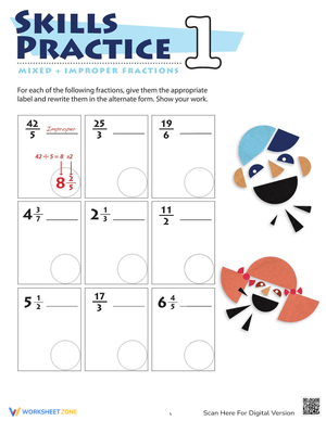 Understanding Mixed Fractions and Improper Fractions