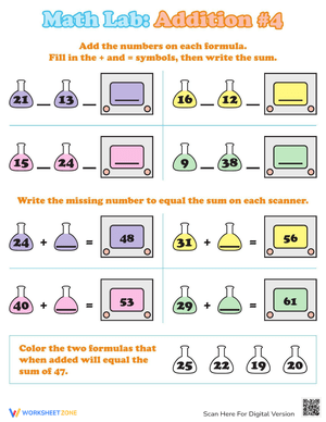 Math Lab: Addition #4