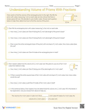 Understanding Volume of Prisms with Fractions