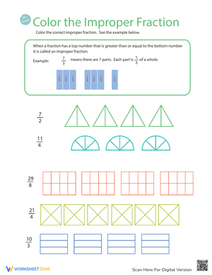 Introduction to Improper Fractions: Part 2