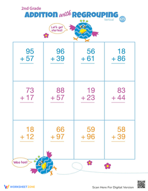 Improve Skills with Double Digits Addition