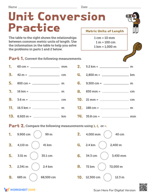 Unit Conversion Practice: Measurement Skills