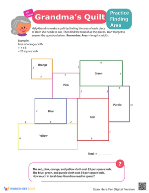 Practice Finding Area: Measurement Worksheet