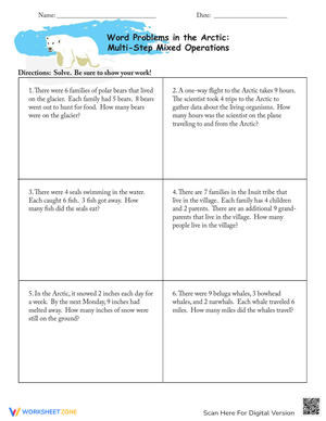 Arctic Word Problems: Multi-Step Math