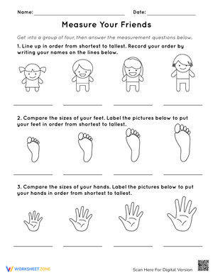 Estimating Length with Measurement Worksheet