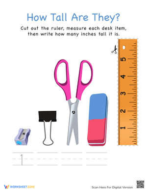 Learning Measurement Numbers Worksheet